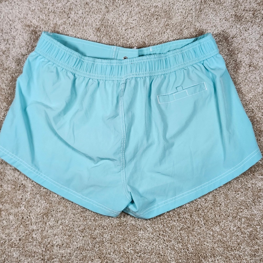 Rocorose Swim Trunks Light Blue Solid Polyester Spandex Beachwear XL - Picture 5 of 7